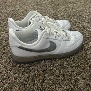 Nike White and Gray AirForce 1